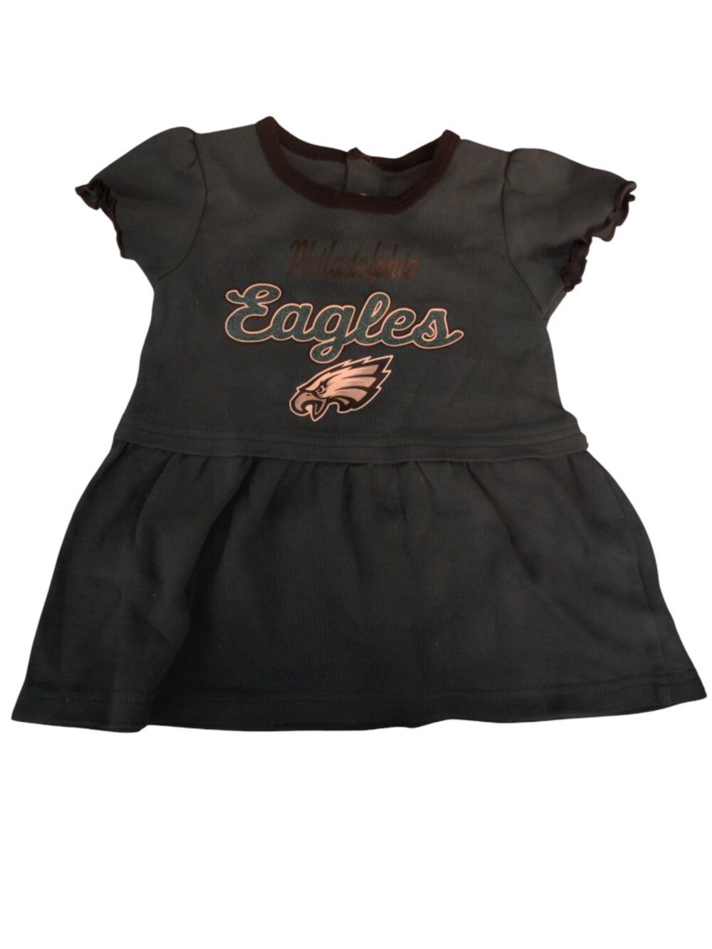 NFL Girls Green Short Sleeve Skater Dress